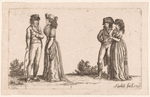 Two couples standing in a landscape