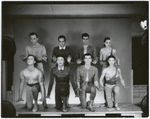 Jerome Robbins, Tanaquil Leclercq, Melissa Hayden, Todd Bolender, Roy Tobias, Dick Beard, Herbert Bliss, and Shaun O'Brien in the New York City Ballet production Age of Anxiety