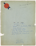 The love letter: typescript, 1921