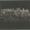 Luther Adler (cup raised) and cast singing "All Hail Brittania and 'er Crown" in the stage production Johnny Johnson