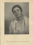 Publicity photograph of Maria Germanova, director of the American Laboratory Theatre, as published in Theatre Arts Monthly