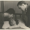 Ruth Nelson, Phoebe Brand (in bed) and Sanford Meisner in the stage production Case of Clyde Griffiths