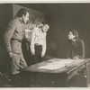 Herbert J. Biberman, Lee Strasberg, and Gale Sondegaard in the stage production Red Rust