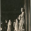 Lady Diana Manners (as Madonna) against pillar in the stage production The Miracle