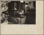 Stove in home of destitute Ozark family, Arkansas