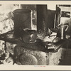 Stove in home of destitute Ozark family, Arkansas
