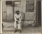 Street scene [church steps] in New Orleans, Louisiana