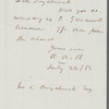 Letter to Geo. L. Duyckinck written July 24th