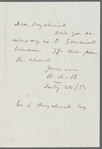 Letter to Geo. L. Duyckinck written July 24th