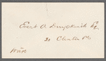 Envelope addressed to Evert A. Duyckinck Esq.