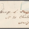 "Nothing to Wear" letter to George L. Duyckinck