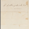 Letter to Evert A. Duyckinck Esq.