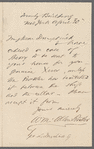 Letter to G. L. Duyckinck Esq. written April 30