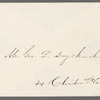 Invitation to George L. Duyckinck dated March 28th