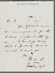 Letter to G. L. Duyckinck
