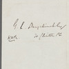 Letter to G. L. Duyckinck