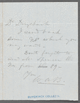 Letter to G. L. Duyckinck
