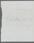 Letter to G. L. Duyckinck
