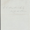 Letter to G. L. Duyckinck Esq.