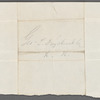 Sheet of paper folded into envelope, addressed to Geo. L. Duyckinck Esq.