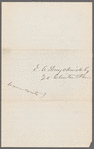 Letter to Mr. Duyckinck written November 9th (?)