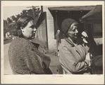 The Shack, a one time church; milk is dispensed here. Relief clients wait for hours, Scotts Run, [Monongalia County,] West Virginia