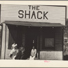 The Shack, a one time church; milk is dispensed here. Relief clients wait for hours, Scotts Run, [Monongalia County,] West Virginia