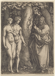 God Forbidding Adam and Eve to Eat from the Tree of Knowledge