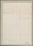 Nicholson, Francis. Annapolis, Md. To [Benjamin Fletcher?]
