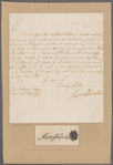 Fletcher, Benjamin. Fort William Henry. To Col. Wm. Markham