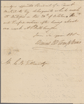 Tompkins, Daniel D. Albany. To Charles B. Tallmadge