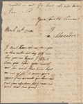 Alexander, James. To Thomas Byerly