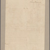 Bernard, Francis. [Boston?]. To Joseph Jackson