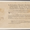 Franklin, William. Blank marriage certificate