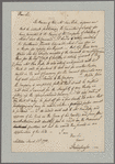 Frelinghuysen, Frederick. Millstone. To Samuel Tucker