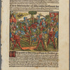 Double-sided page [fol. VIII, Rom als ein niiw wesen in höher eren stünd...(Horatii and Curatii)]