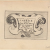 Titre. Caprice faict par de la Bella