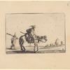 Un soldat à cheval et un autre à pied...