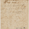 Hart, John. Receipt. Signed