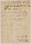 Hart, John. Receipt. Signed