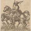 A Gentleman on Horseback Riding to the Left and Looking Right