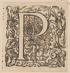 Initial P, with a Soldier with Spear and Medusa-Shield