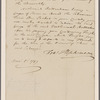 Hopkinson, Francis. To Clement Biddle, Esq