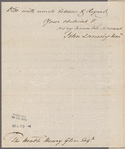 Lansing, John, Jr. Albany. To Henry Glen