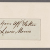 Morris, Lewis. Clipped signature