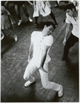 Peter Gennaro and Tony Mordente during rehearsals for the stage production West Side Story