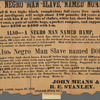 Reward notice for runaway slaves
