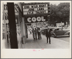 Street scene showing movie theater, probably in the vicinity of Lancaster, Ohio
