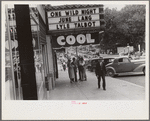 Street scene showing movie theater, probably in the vicinity of Lancaster, Ohio