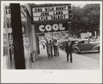 Street scene showing movie theater, probably in the vicinity of Lancaster, Ohio